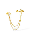 Boucle d’oreille reliée à un earcuff